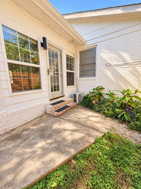 Entry door outside patio